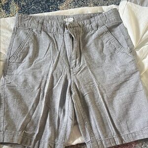 Chaps Light Gray kids  Flat Front Shorts
